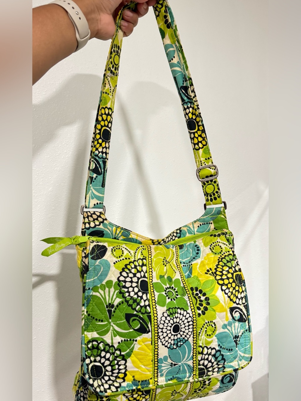 Vera Bradley Classic Hipster Crossbody Bag in The Retired "Limes Up" Pattern